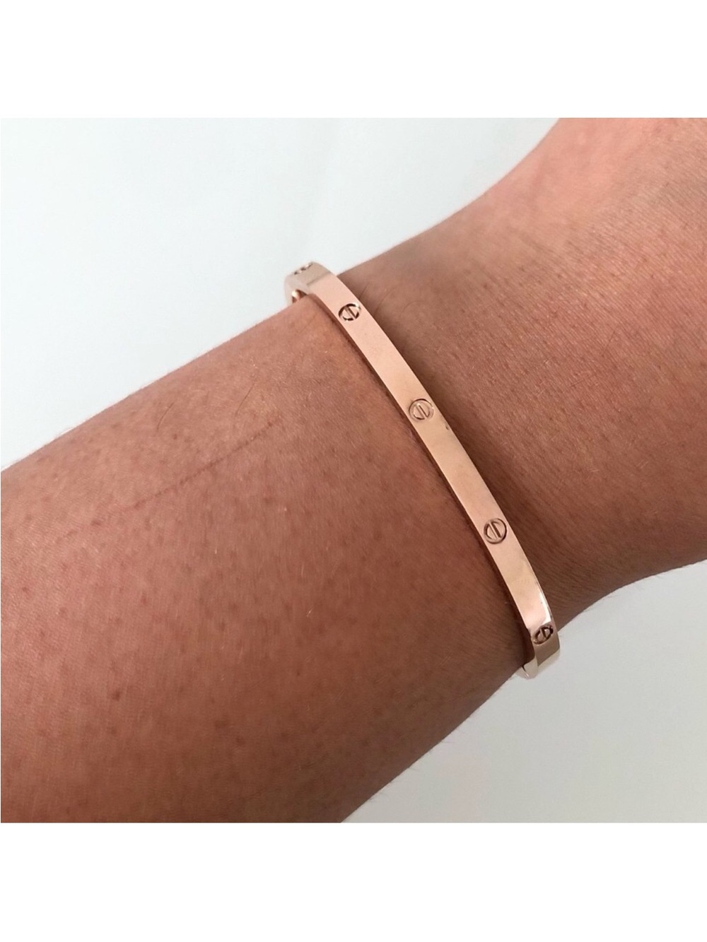 Generic Thin Rose Gold Screw Cuff Bangle Bracelet with Screwdriver - Picture 7 of 9